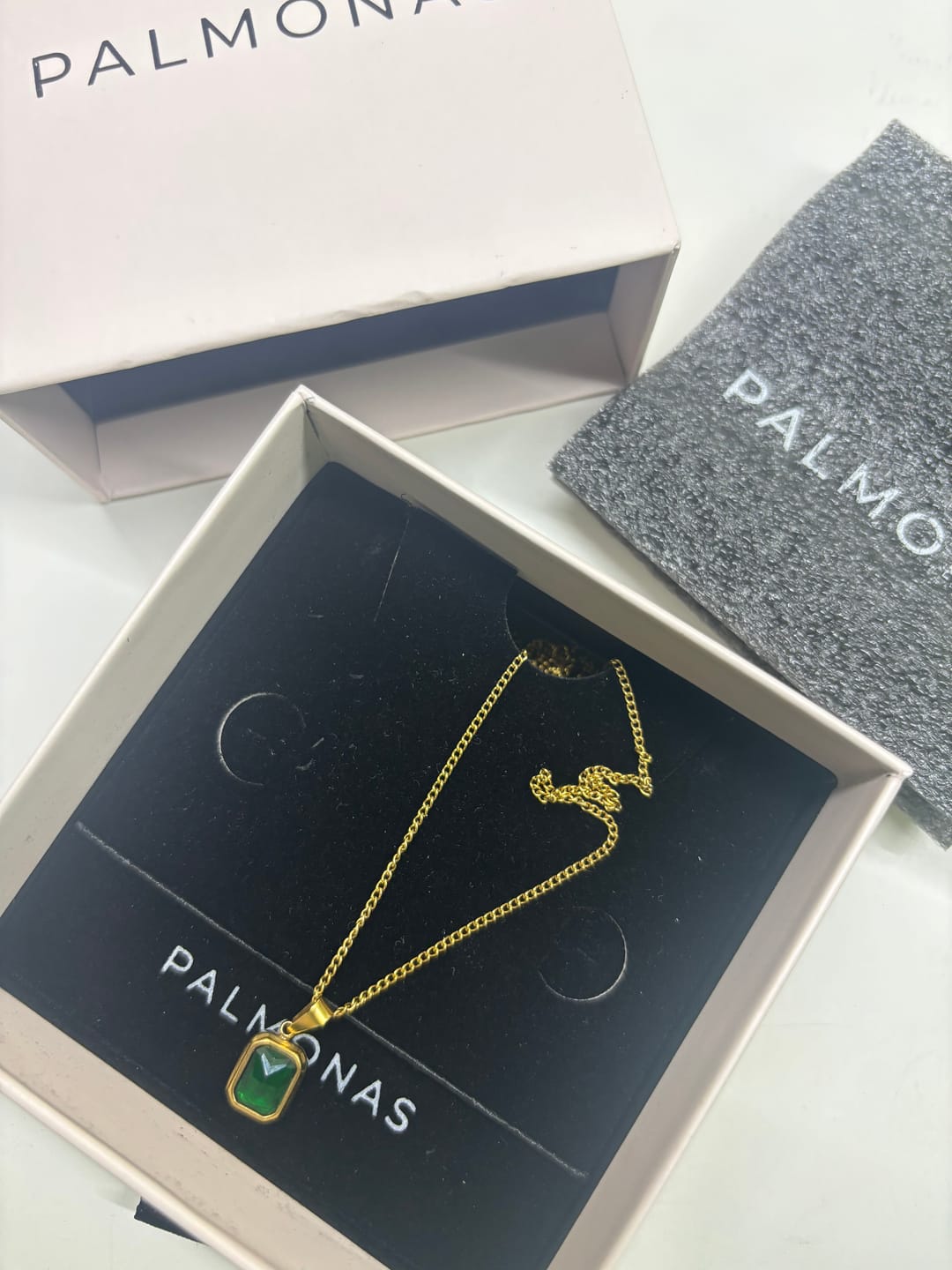 Customer photo review of Everyday Exquisite Green Stone Gold Necklace