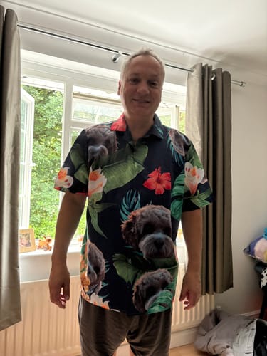 Customer photo review of Your photo - Personalised Hawaiian Shirt
