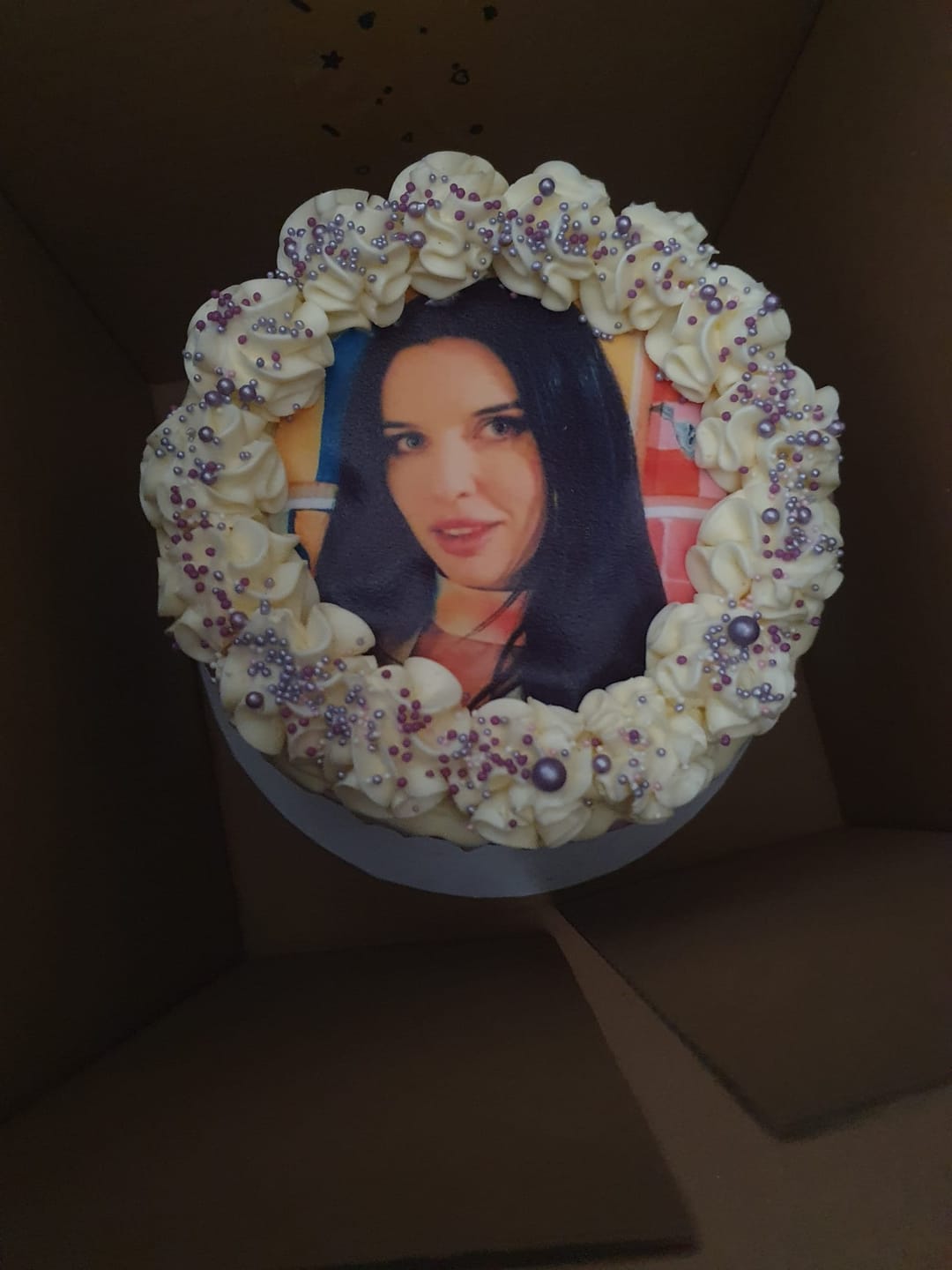 Customer photo review of Edible Image Photo Cake