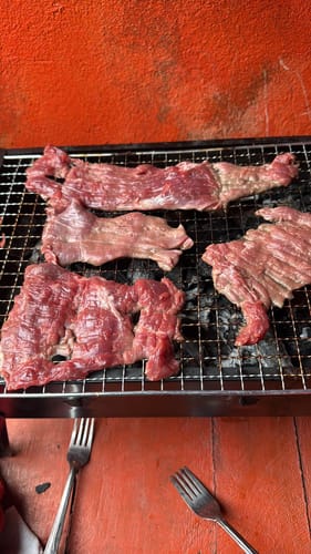 Reseña con foto de un cliente sobre Arrachera Marinada