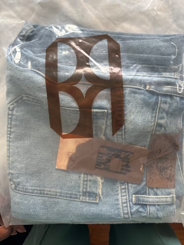 Customer photo review of Birth of Royal Child Chain Ink Print Details Denim