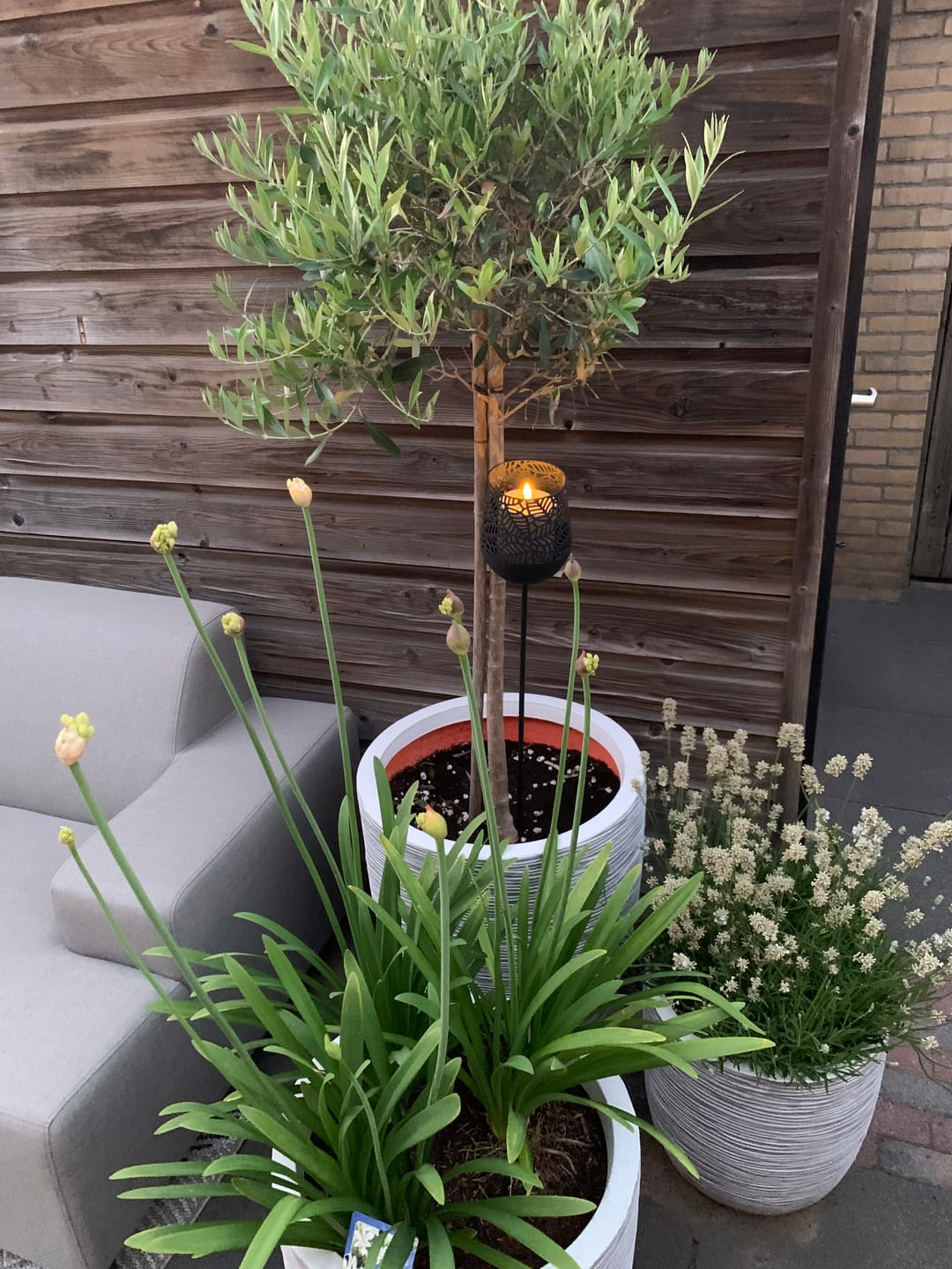 Customer photo review of Udendørs LED Bloklys Ø 7,5 x 10 cm Sand