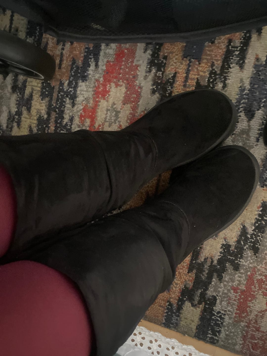 Customer photo review of Bota Plataforma Negra Mujer 48114
