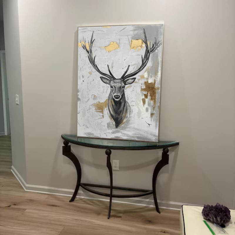 Customer photo review of Animal Textured Canvas Art Painting #AC024
