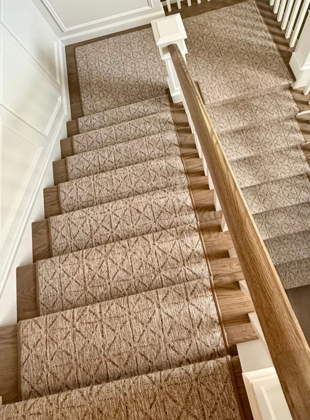Customer photo review of Seasons Modern lattice Stair Runner / Broadloom