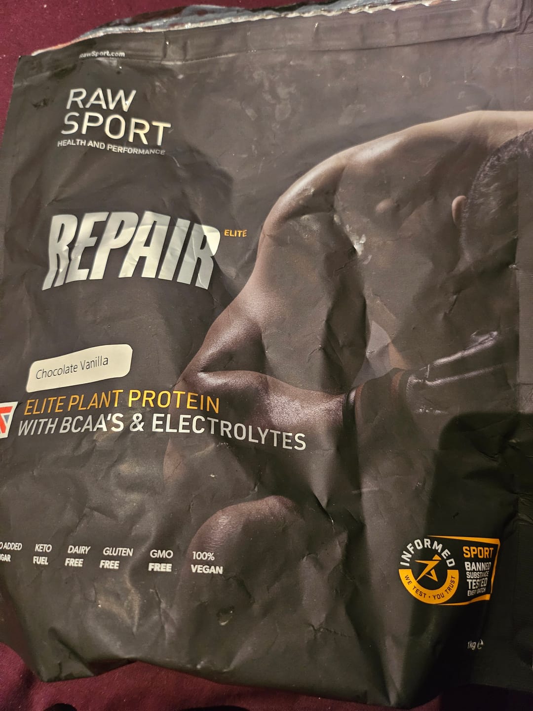 Customer photo review of Elite Repair Protein Powder