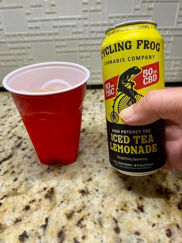 Customer photo review of Sparkling THC Iced Tea Lemonade, 4pk