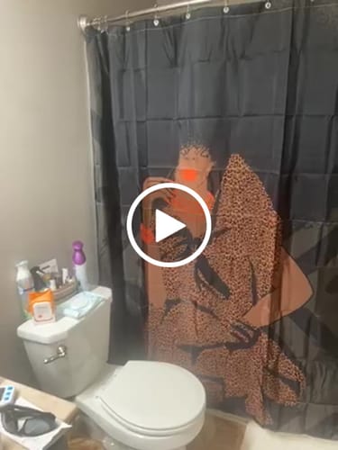 Customer video review of Goddess Shower Curtain