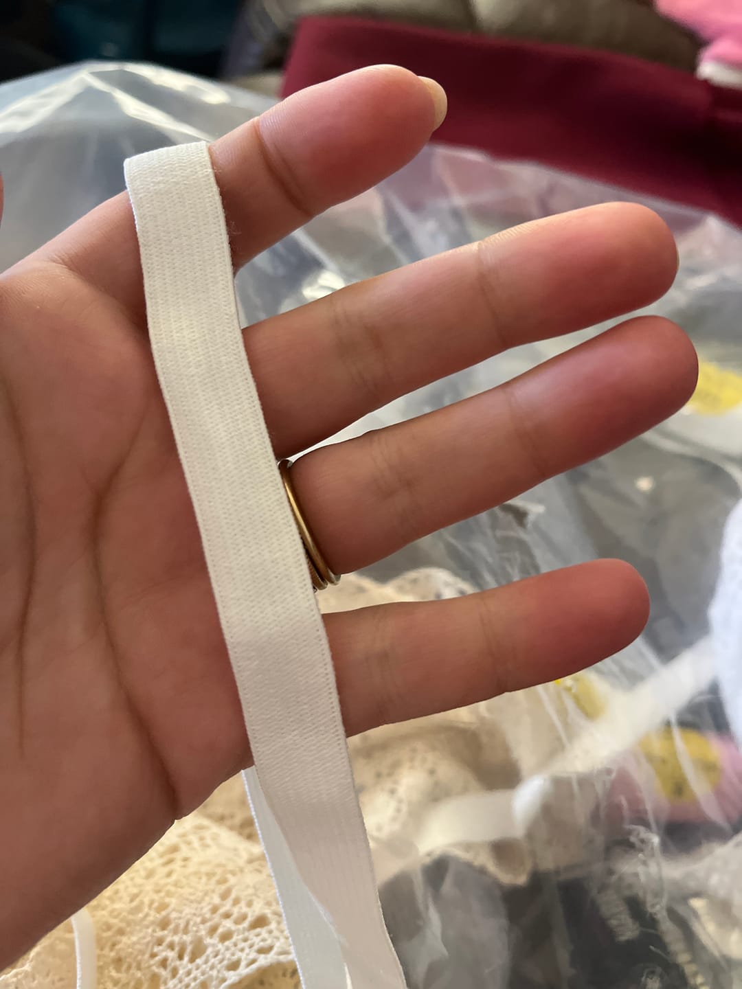 Customer photo review of Elastic Knitted 14mm White (Woolies Approved)