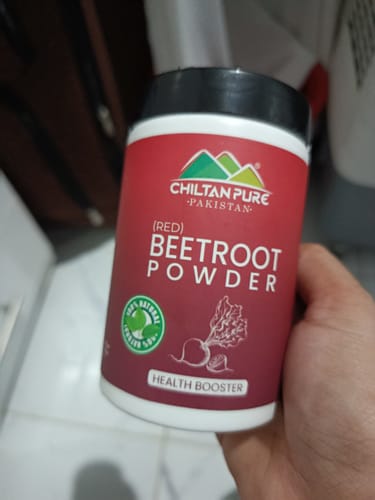 Customer photo review of Red Organic Beetroot Powder – Better Heart Health, Healthy Blood Pressure, Healthy Blood Circulation, Perfect Skin & Lip Care (Chukandar Powder) [چکندر]