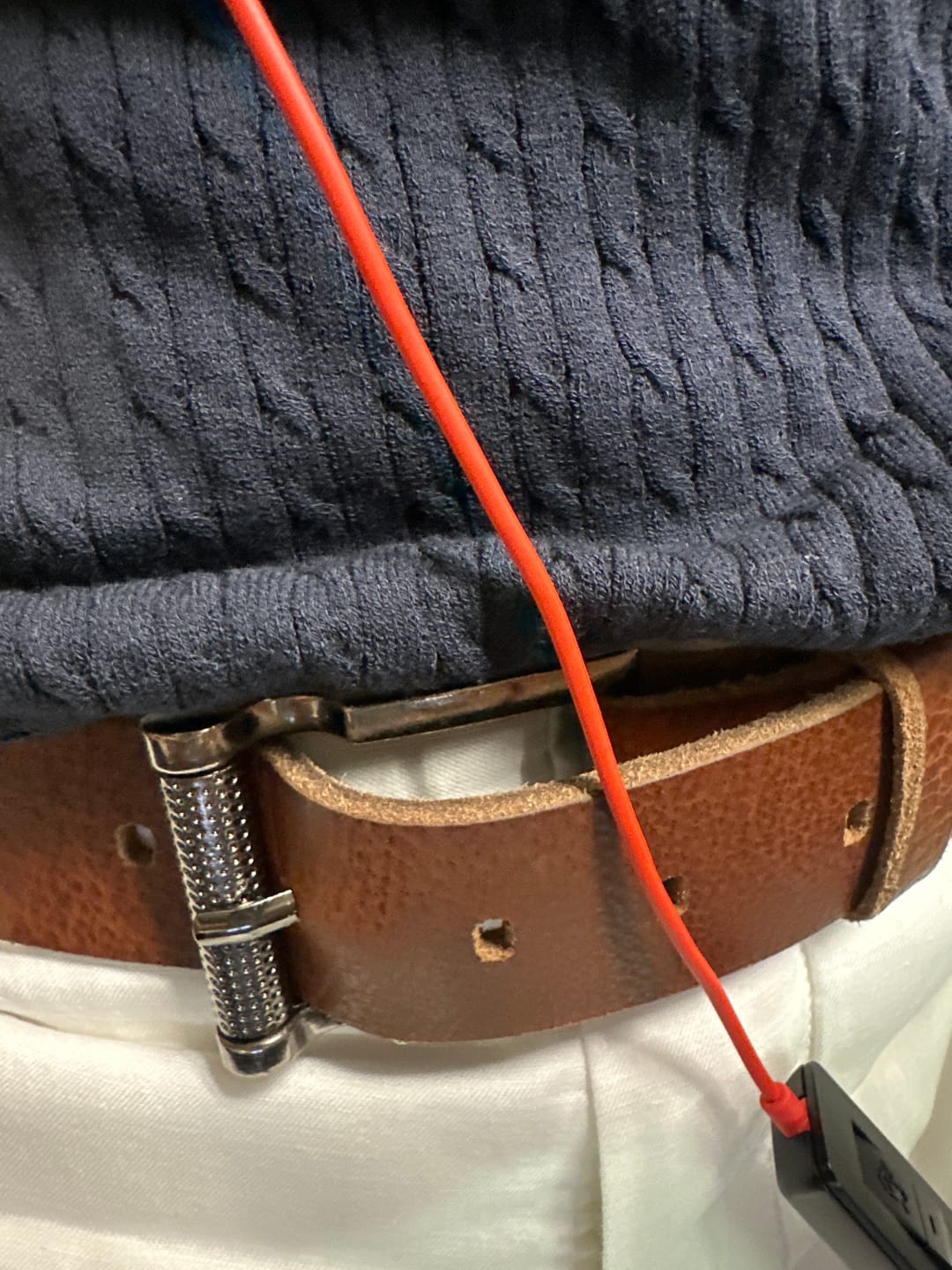 Customer photo review of The Pinnacle Belt - Cognac 100 % Premium Leather Belt