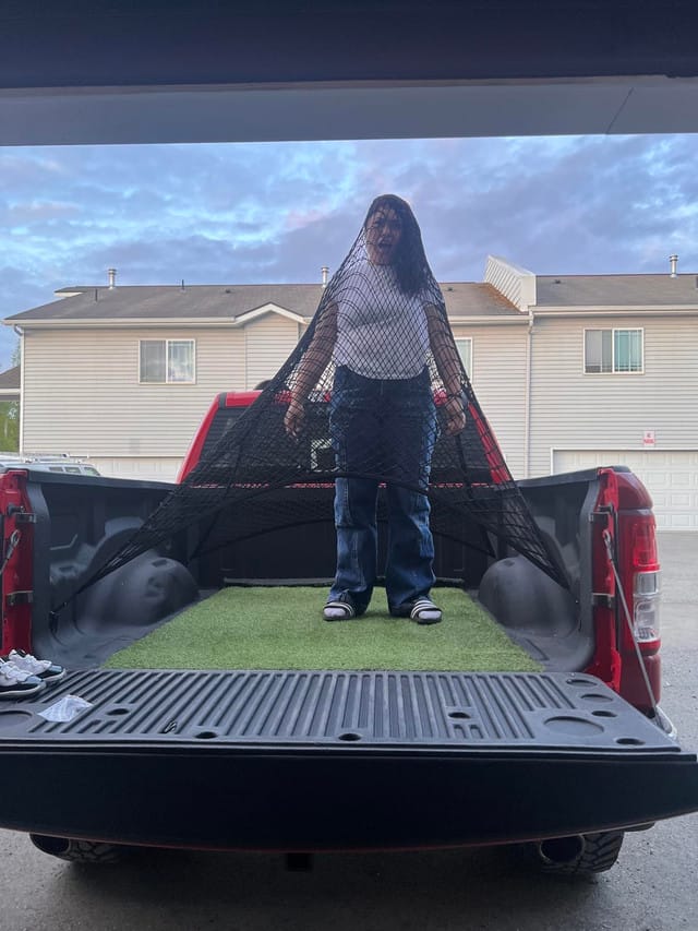 Customer photo review of Highly Elastic Truck Bed Net