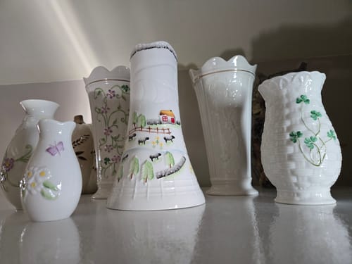 Customer photo review of Belleek Classic Irish Flax 9.5" Vase