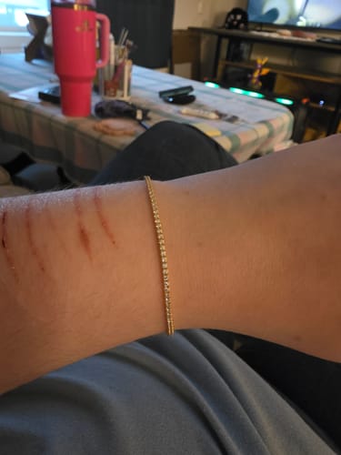 Customer photo review of Tennis Bracelet Gold