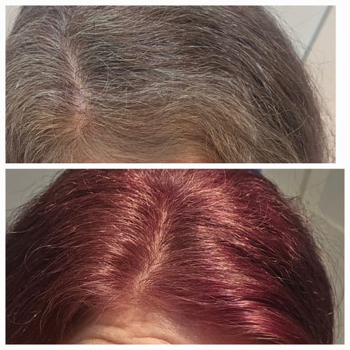 Customer photo review of Instant Dye Shampoo