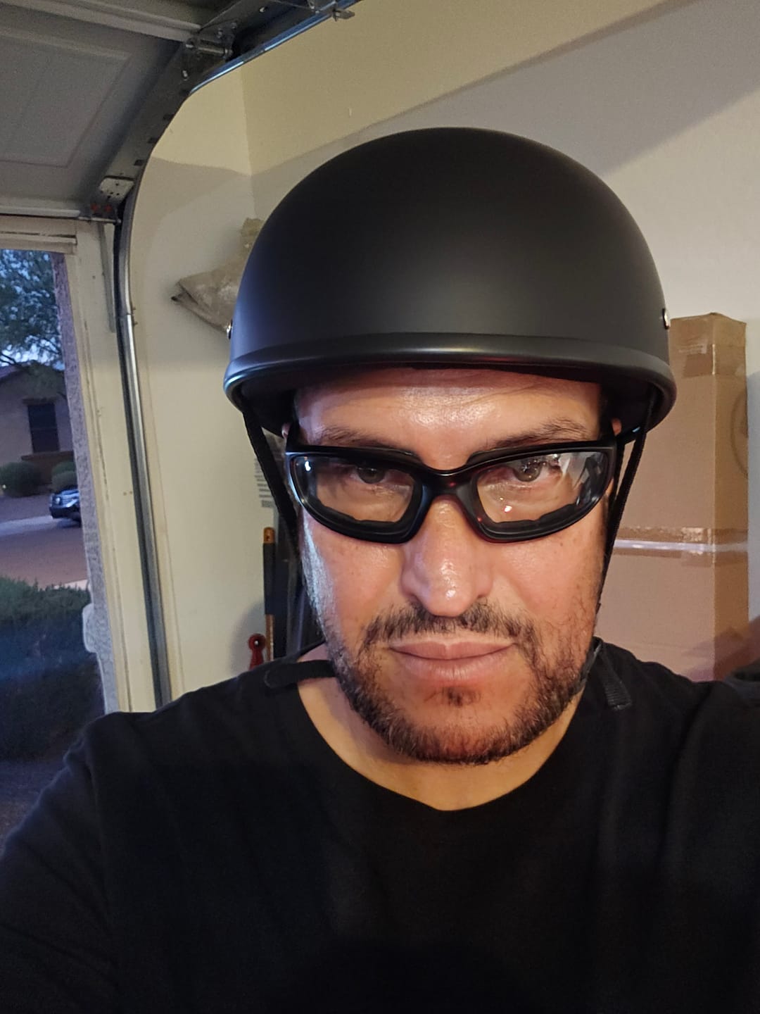 Customer photo review of World's Smallest & Lightest DOT Open Beanie Helmet - Matte Black
