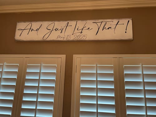 Customer photo review of Master Bedroom Wall Signs Custom with Your Words