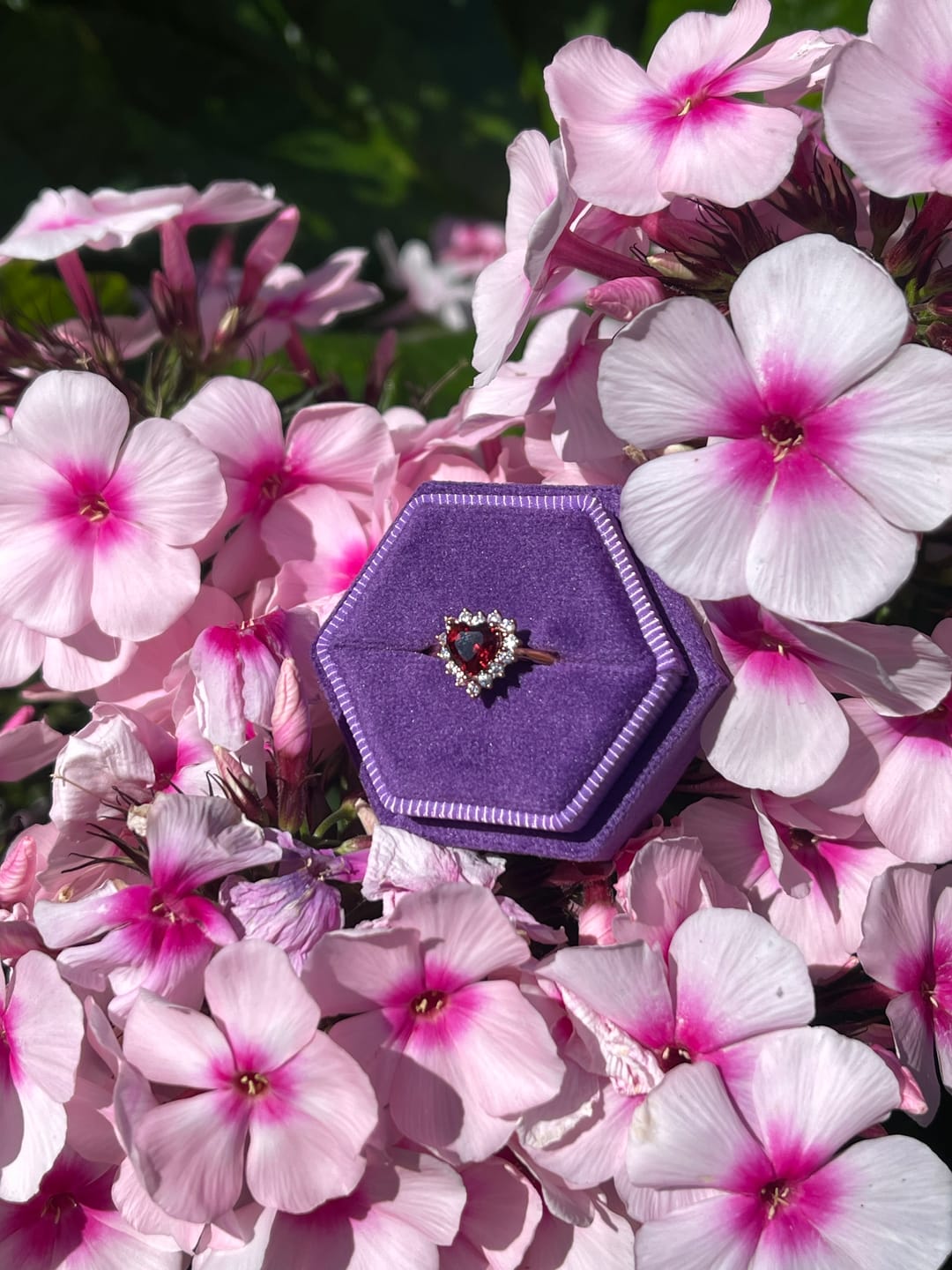 Customer photo review of Bleeding Heart Ring
