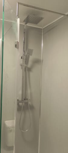 Customer photo review of Cheltenham Square Exposed Rigid Riser Thermostatic Shower Set