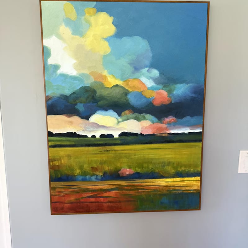Customer photo review of Colorful Landscape Abstract Wall Art #AP006