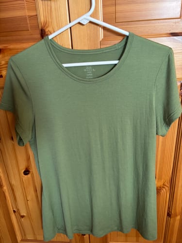 Customer photo review of Addie Crew Neck - Fern Glow