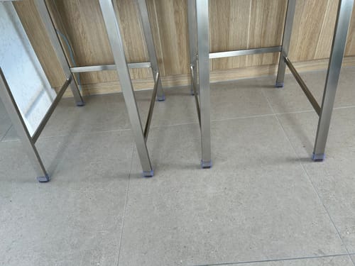 Customer photo review of Rectangular Felt Silicone Chair Leg Protectors | Extra-Durable Chair Floor Protectors