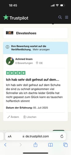 Customer photo review of ELEVATESHOES BLACK CASUAL