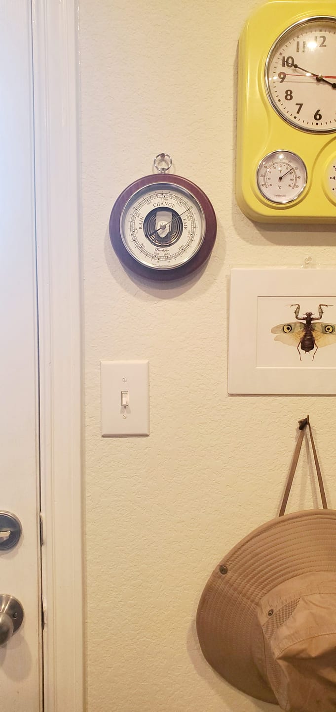 Customer photo review of Classic Mahogany & Chrome 170mm Fischer Barometer