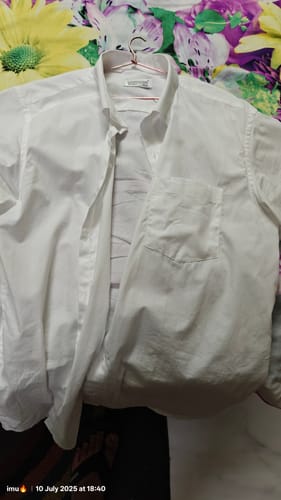 Customer photo review of Double Delight White Shirts - 2 Pcs Combo Pack