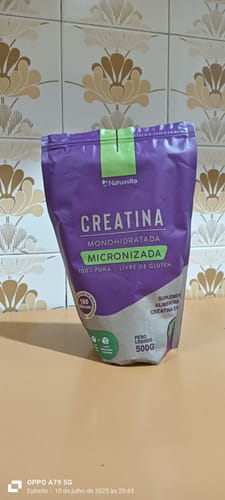 Customer photo review of Creatina 100% Pura (500g). Monohidratada e Micronizada 180 mícrons. Livre de Metais Pesados