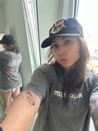 Customer photo review of MONO NO AWARE ONI | Heavy Oversized Tee | Faded Grey