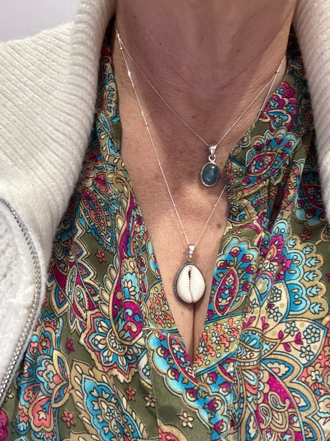 Customer photo review of Cowrie Shell Necklace
