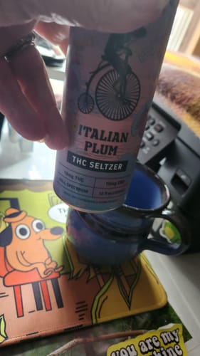 Customer photo review of Italian Plum THC Seltzer, 6pk