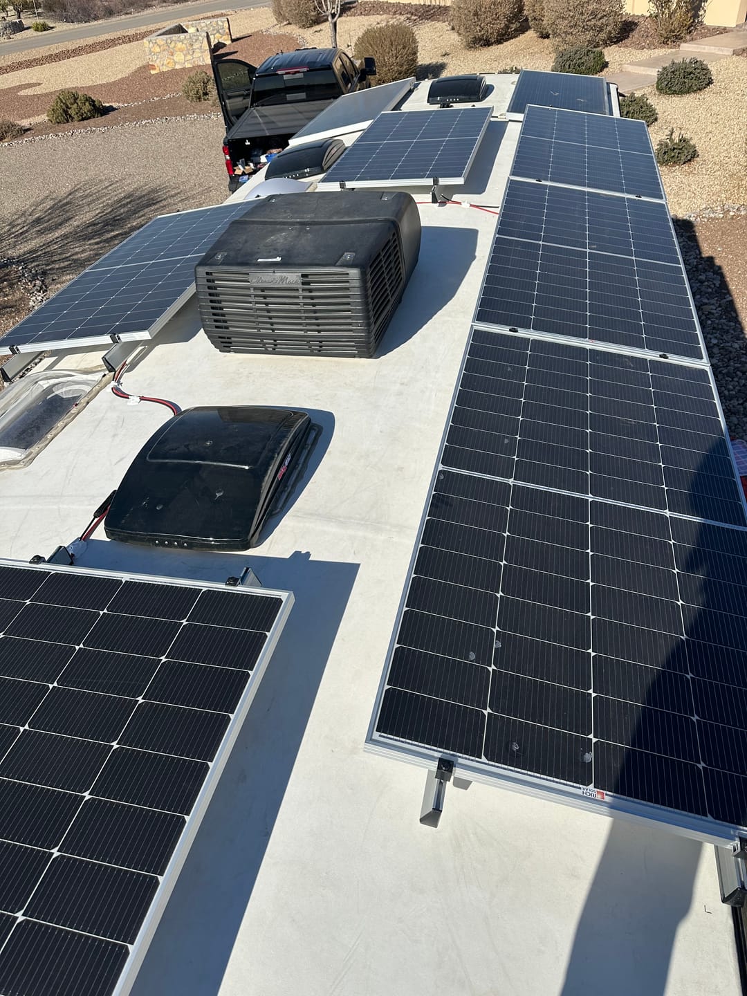 Customer photo review of MEGA 250 | 250 Watt Solar Panel | Premier 12V Off-Grid Solar Panel for RVs, Vans, Boats | 25-Year Output Warranty | UL Certified