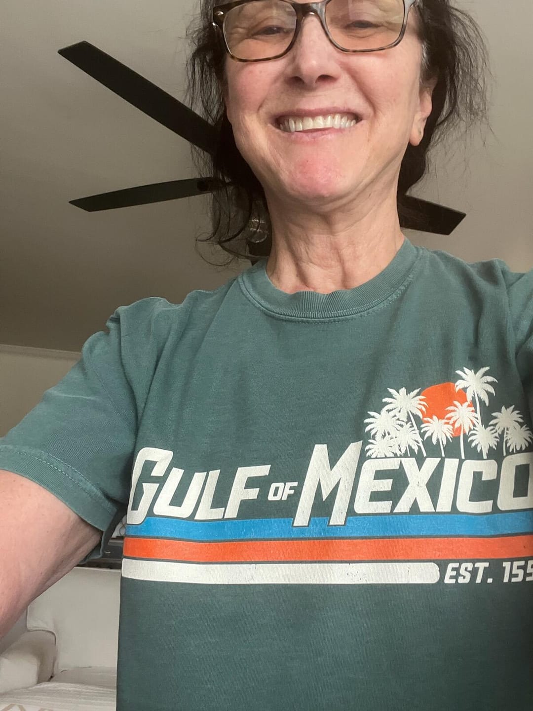 Customer photo review of Gulf of Mexico Retro Stripe Comfort Colors T-Shirt