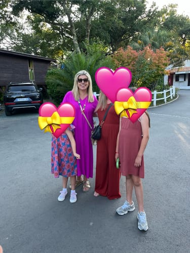Customer photo review of Nuala Magenta Swing Maxi Dress