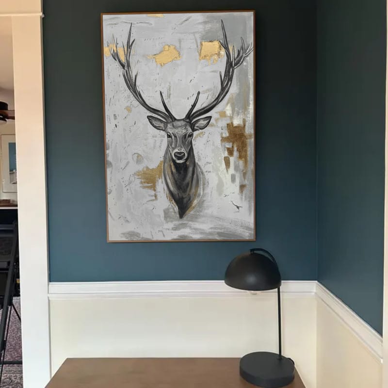 Customer photo review of Animal Textured Canvas Art Painting #AC024