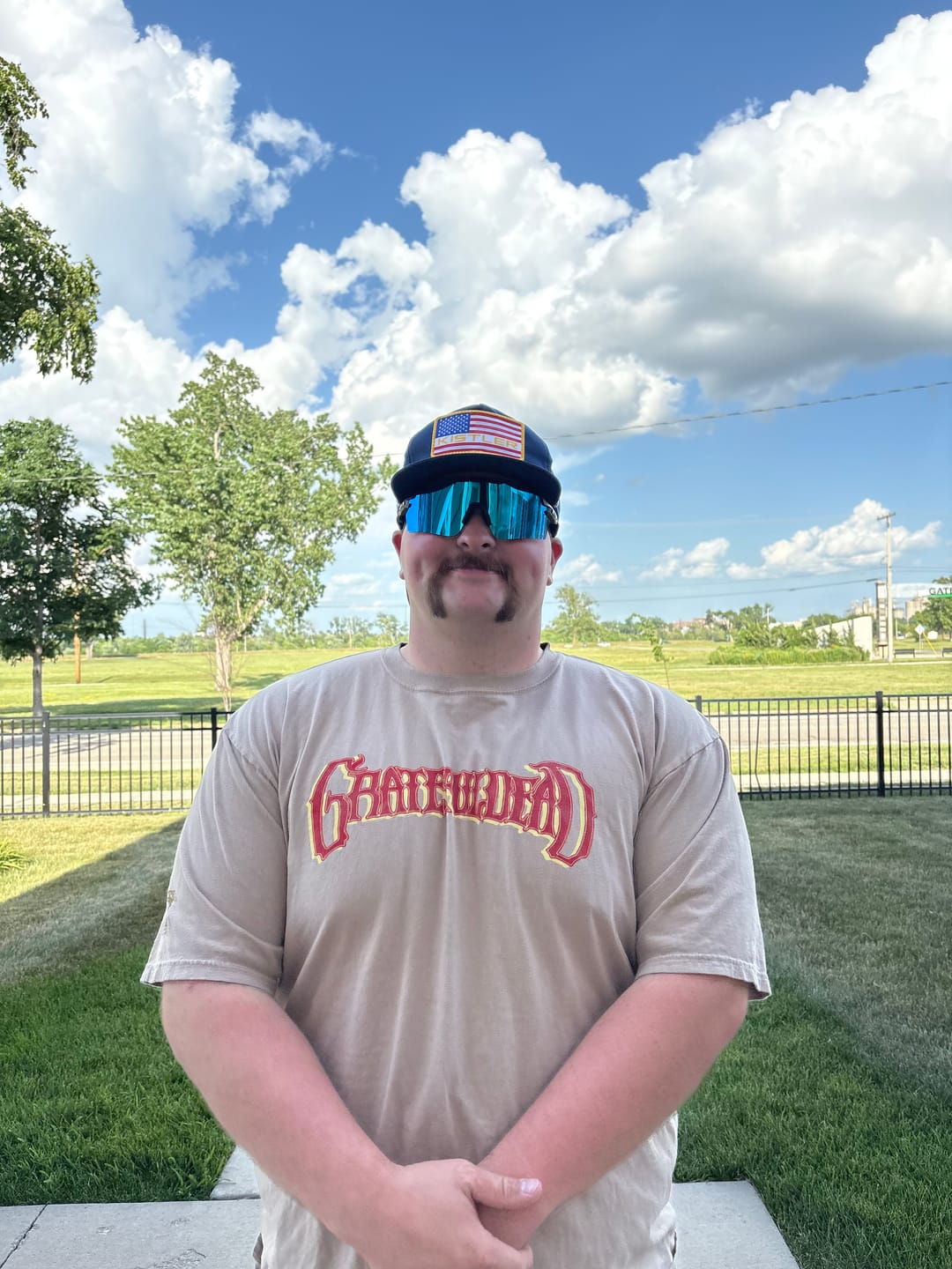 Customer photo review of The Jenna Sunglasses - Blue Lens