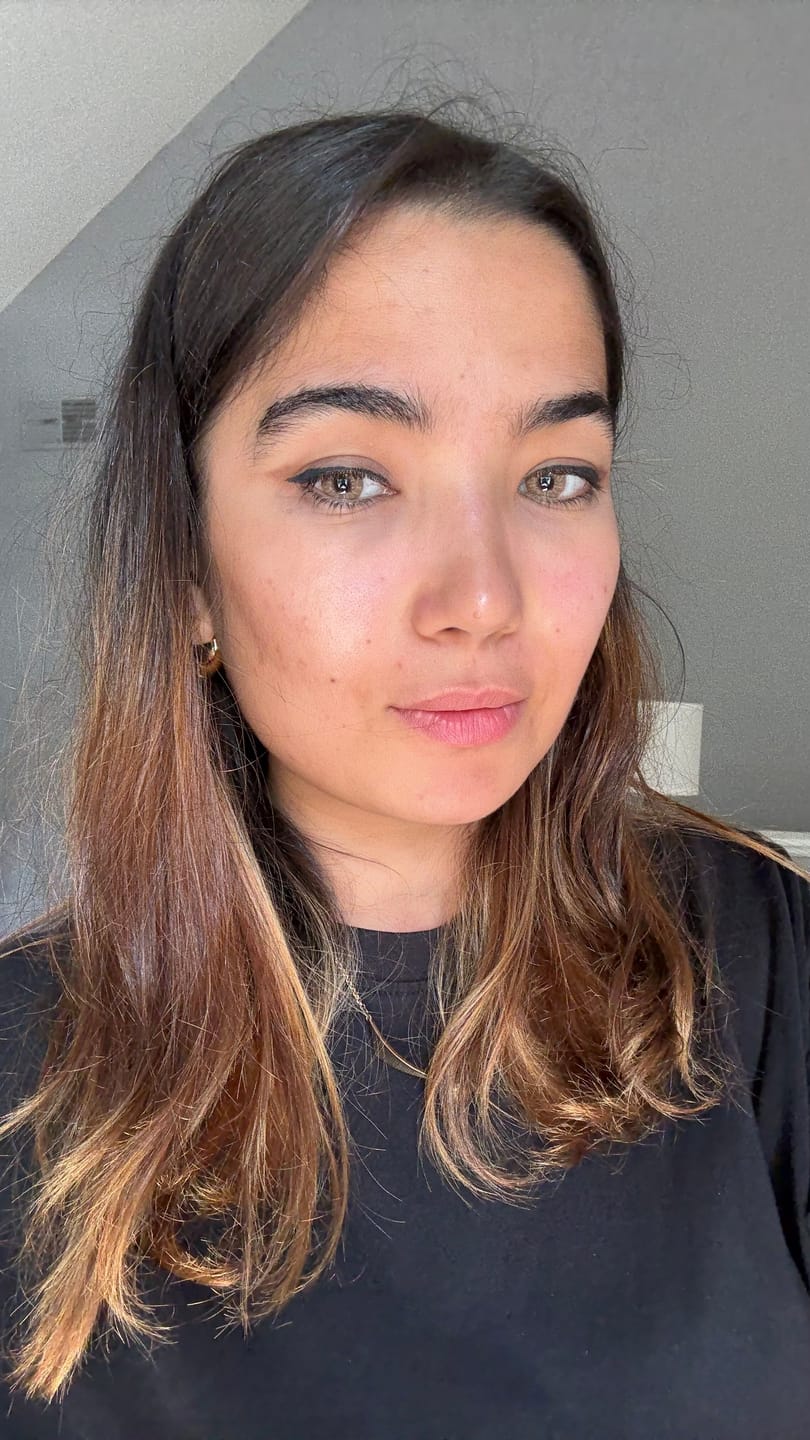 Customer photo review of Love Story Pea Brown Prescription Colored Contact Lenses
