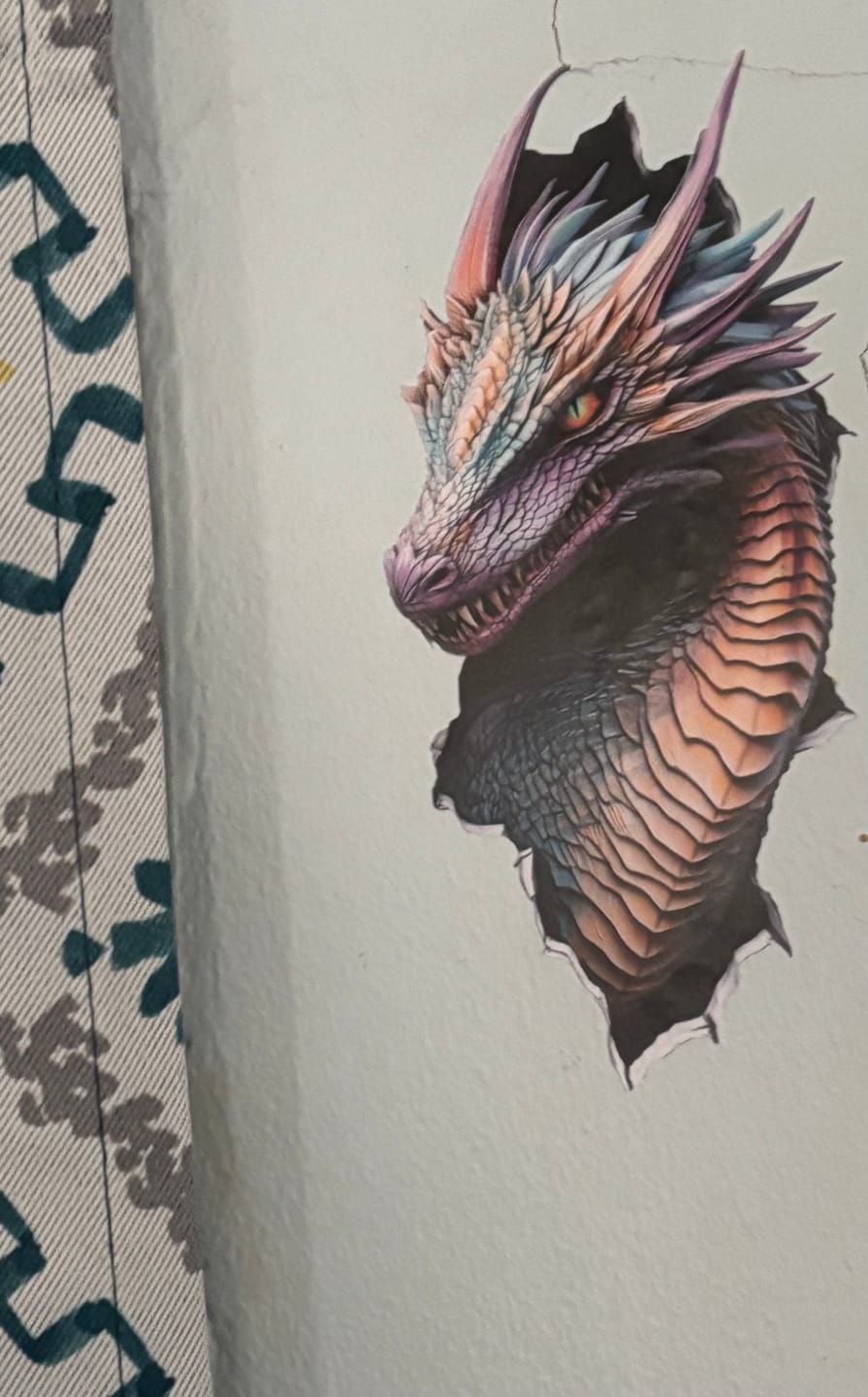 Customer photo review of Pearlescent Dragon Hole Decal