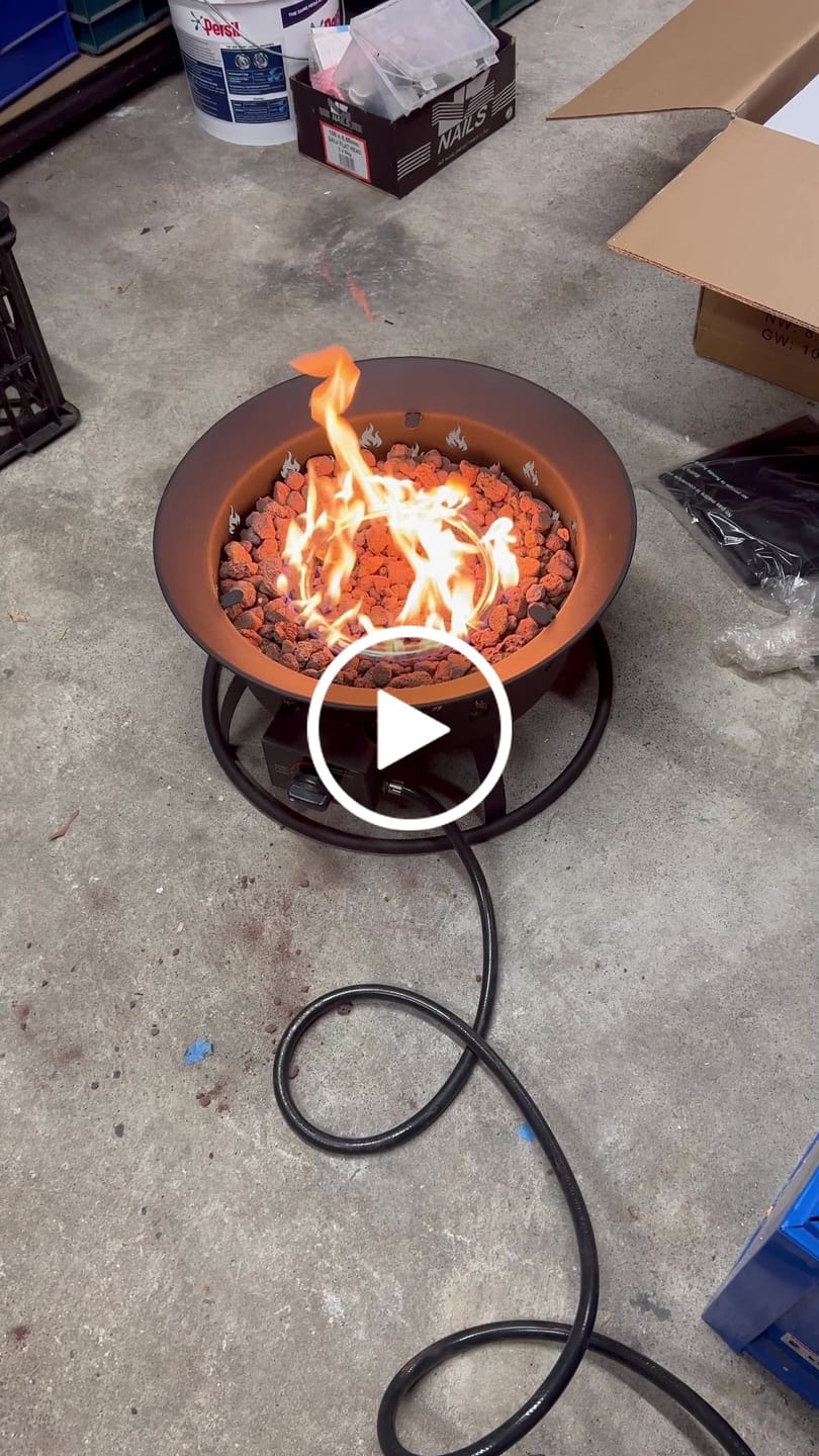 Customer video review of Portable Outdoor Gas Fire Pit