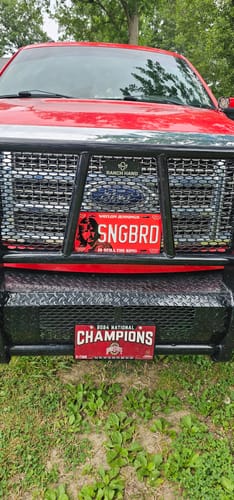 Customer photo review of Songbird Vanity License Plate