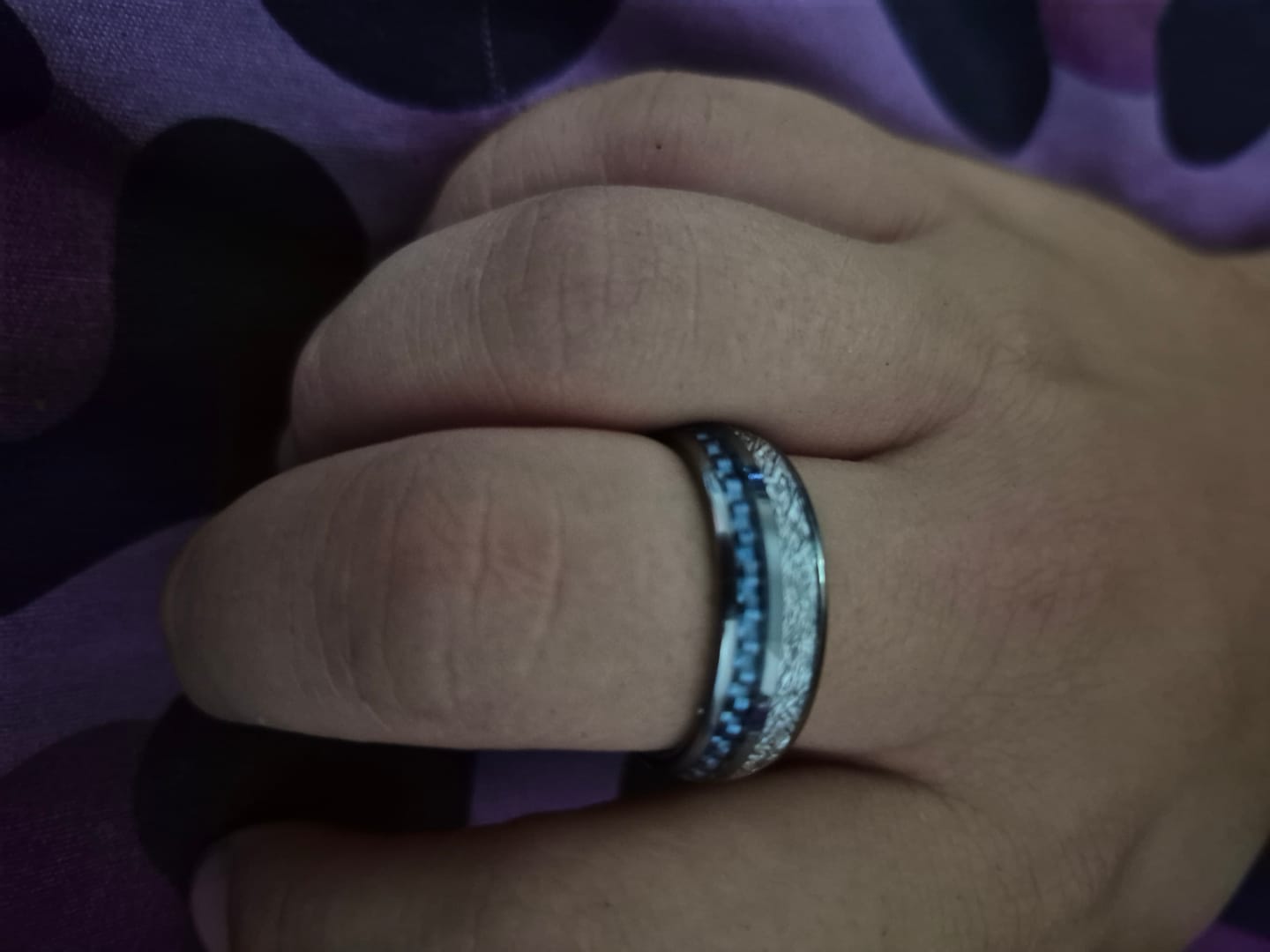 Customer photo review of The Steely Blue 8mm Wonder Ring