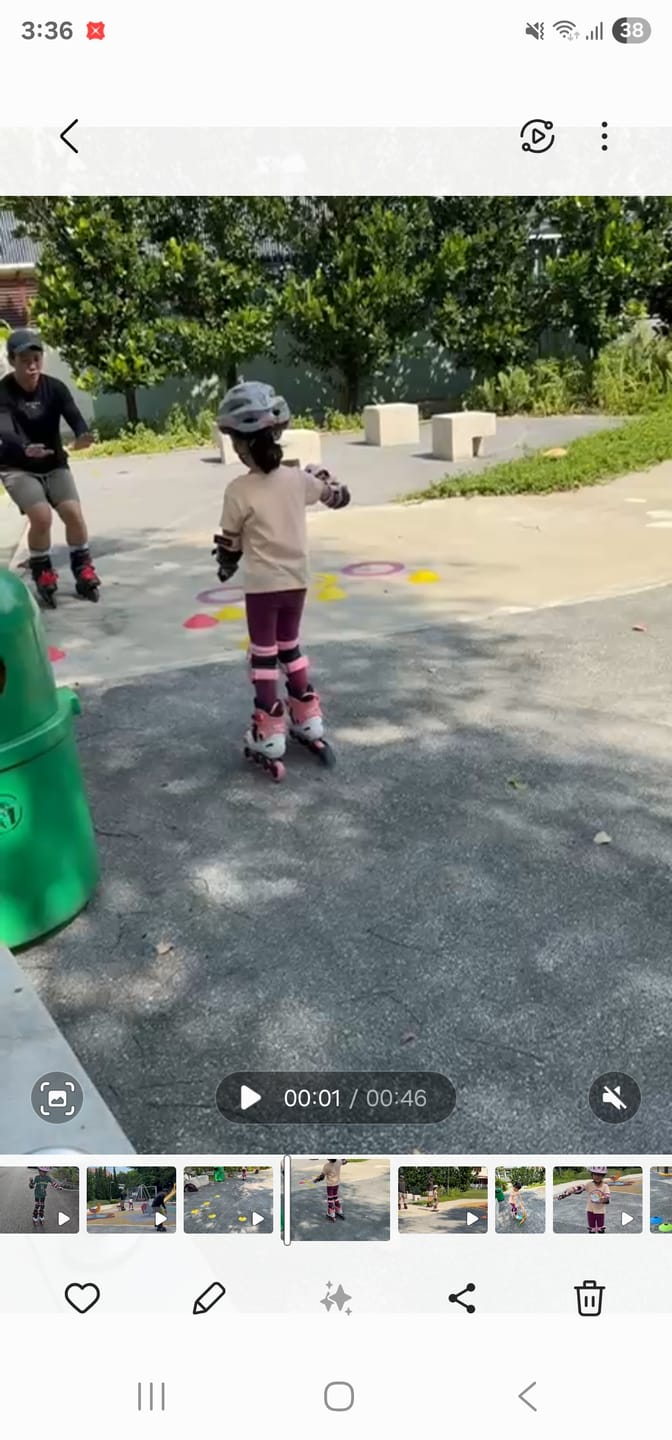 Customer photo review of Rollerblade Apex Coral Kids Skates