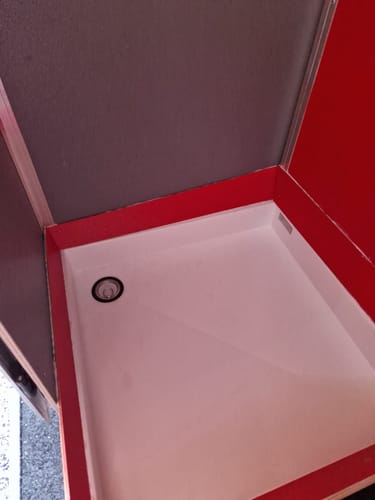 Customer photo review of Duschwanne nach Maß für Camper – Aluminium
