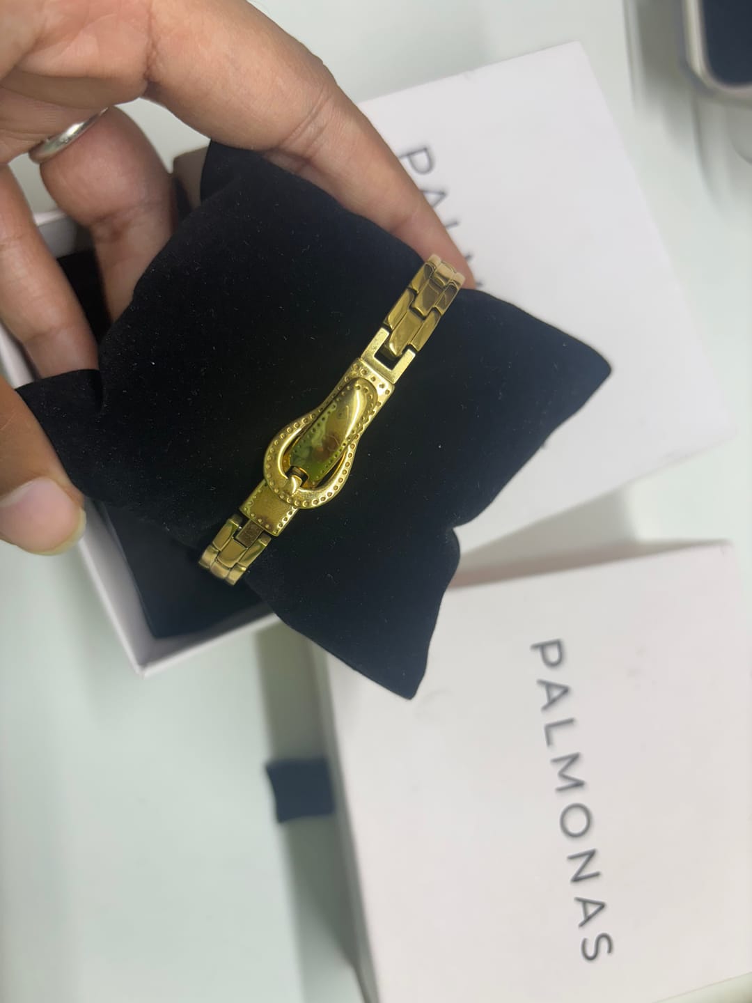 Customer photo review of Rectangular Rhythm Link Bracelet