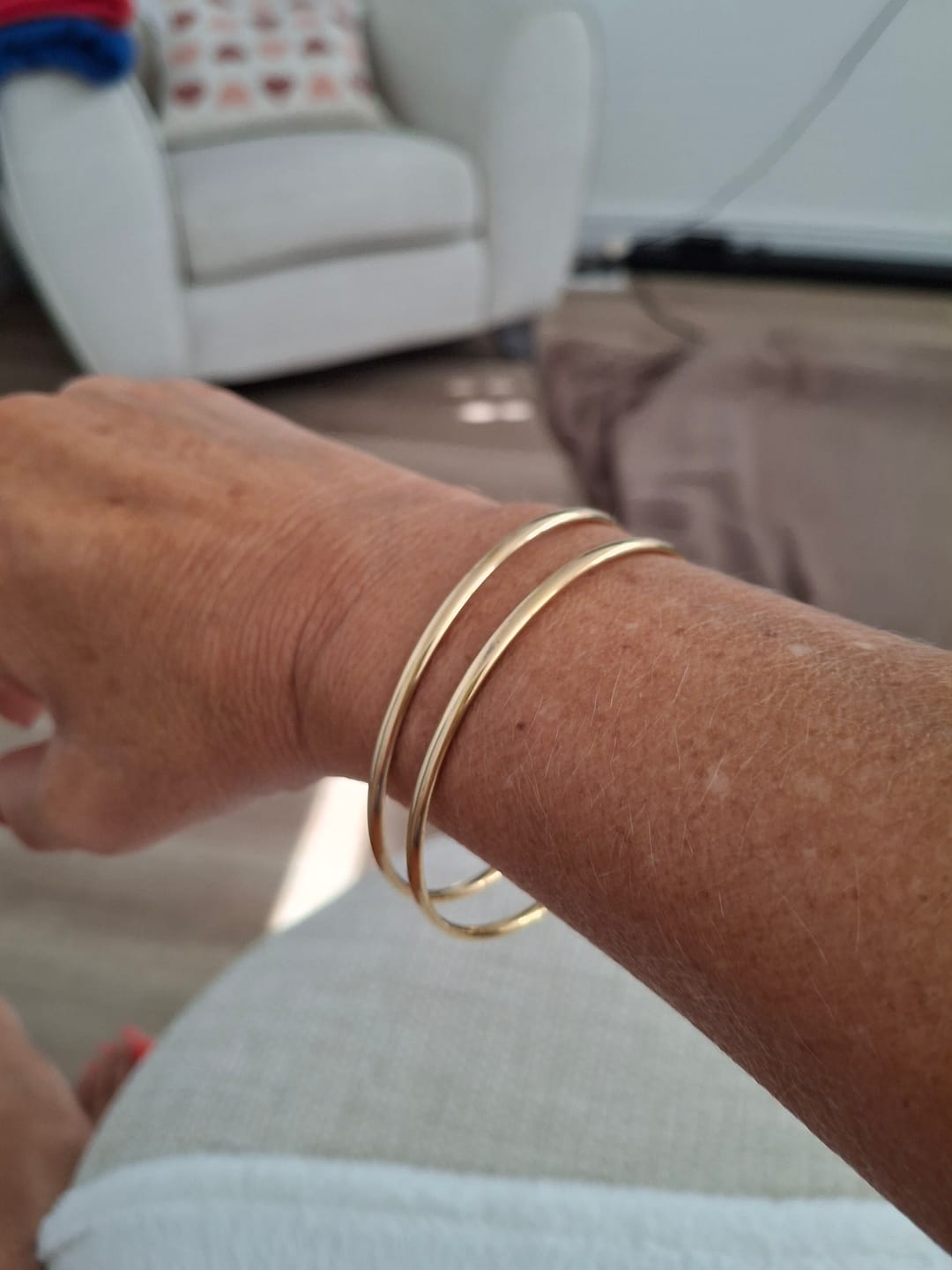 Customer photo review of Classic Gold Bangle