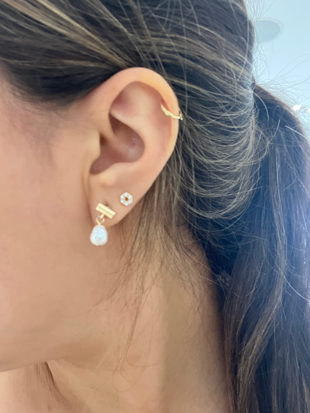 Customer photo review of Broquel Oro 14k