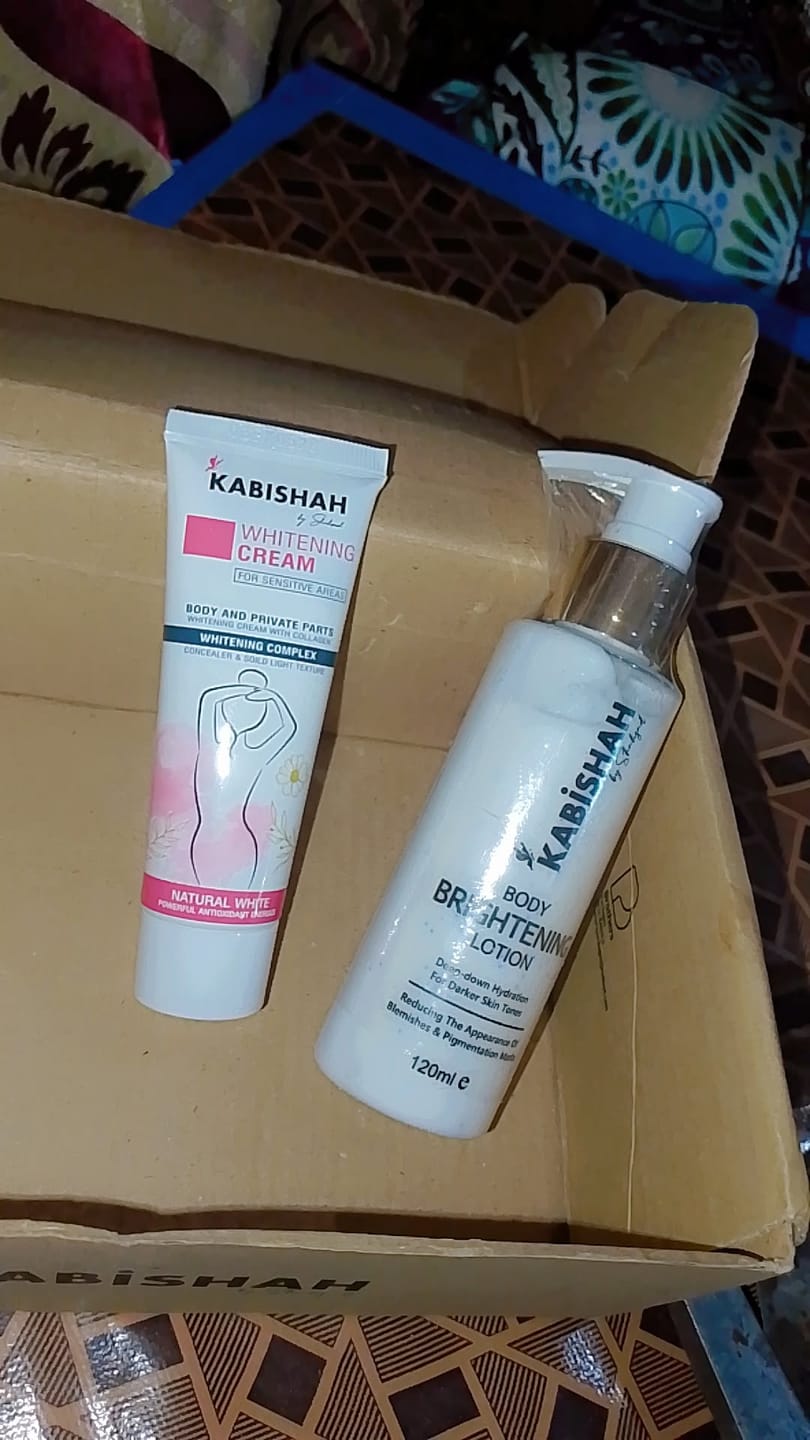 Customer photo review of Body Brilliance - Whitening Bundle: Cream & Lotion Duo