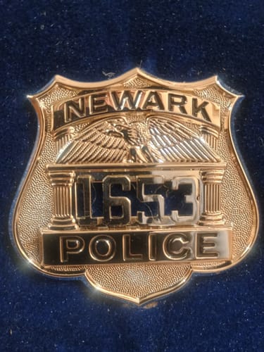 Customer photo review of NPD Newark NJ Police Officer Shield Badge *Customizable Number*